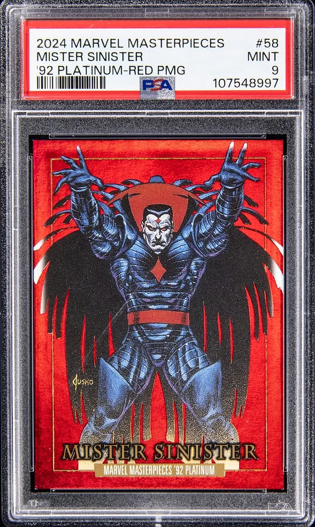 2024 Marvel Masterpieces '92 Platinum-Red Precious Metal Gems Mister Sinister #58 card image