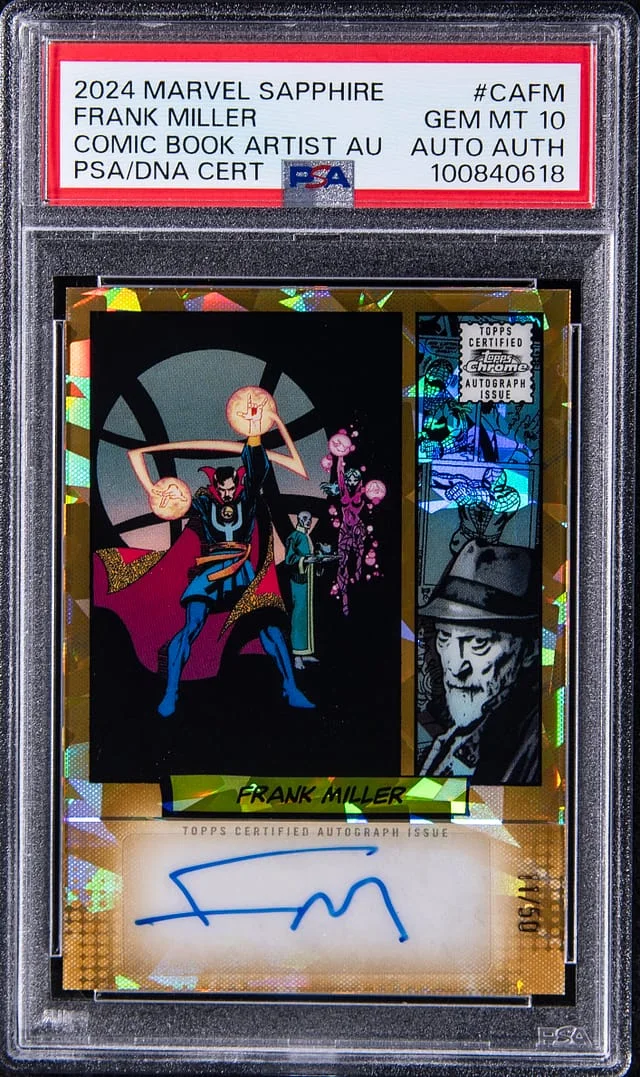 2024 Marvel Sapphire Comic Book Artist Autograph Frank Miller #CA-FM card image