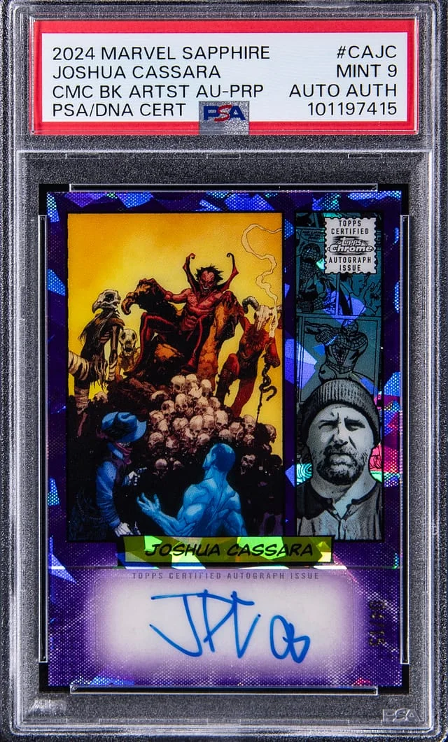 2024 Marvel Sapphire Comic Book Artist Autograph Purple Joshua Cassara #CA-JC card image