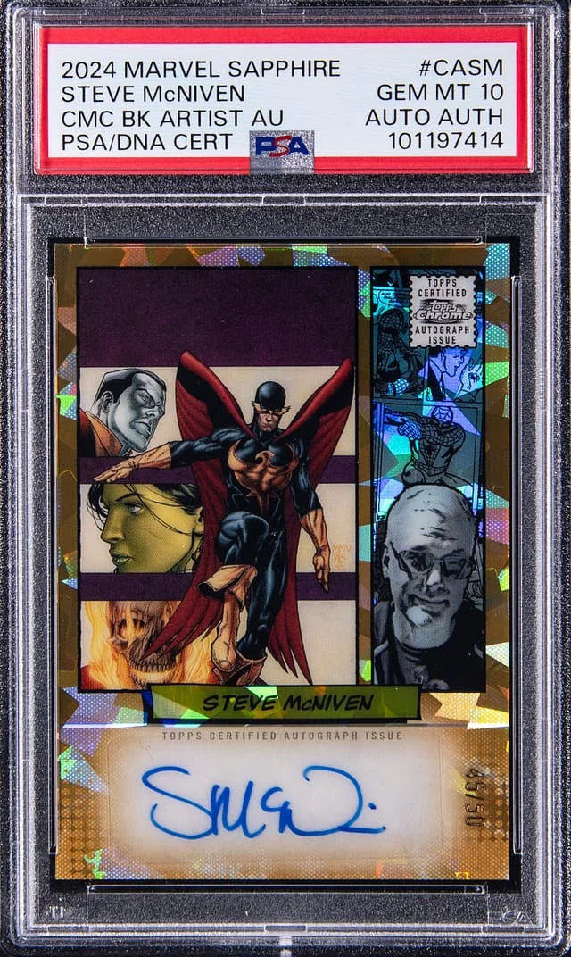 2024 Marvel Sapphire Comic Book Artist Autograph Steve McNiven #CA-SM card image