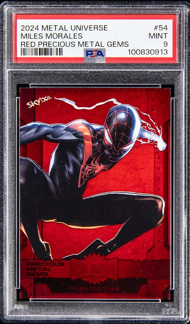 2024 Metal Universe Miles Morales Red Precious Metal Gems #54 card image