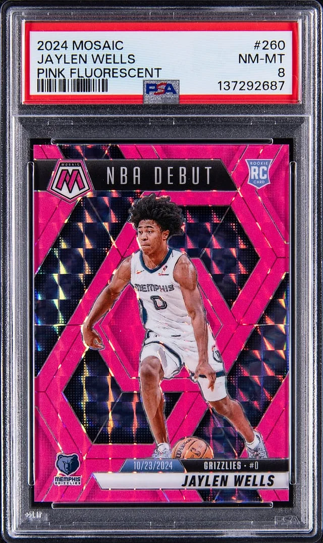 2024 Mosaic Jaylen Wells Pink Fluorescent #260 card image