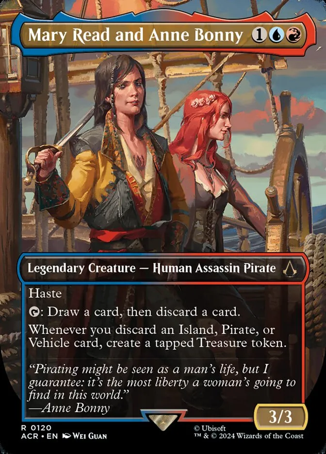 2024 Assassin's Creed Mary Read and Anne Bonny rare #120 rare card image