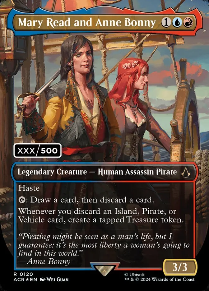 2024 Assassin's Creed Mary Read and Anne Bonny rare #120z rare card image