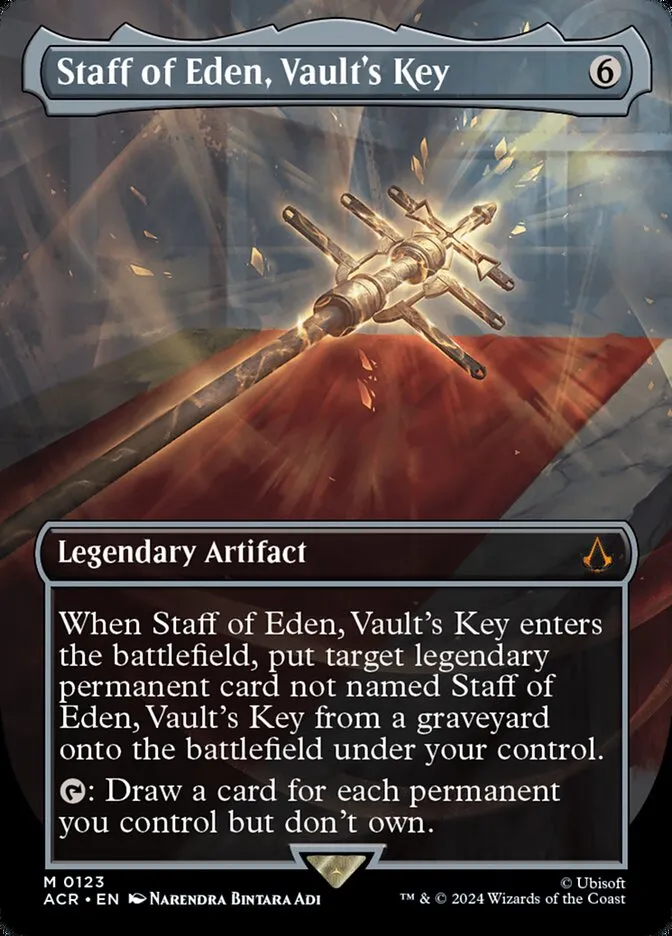 2024 Assassin's Creed Staff of Eden, Vault's Key #123 mythic card image