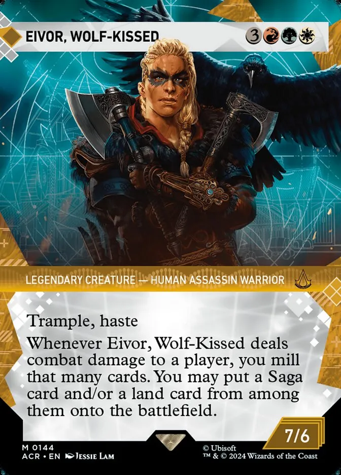 2024 Assassin's Creed Eivor, Wolf-Kissed #144 mythic card image