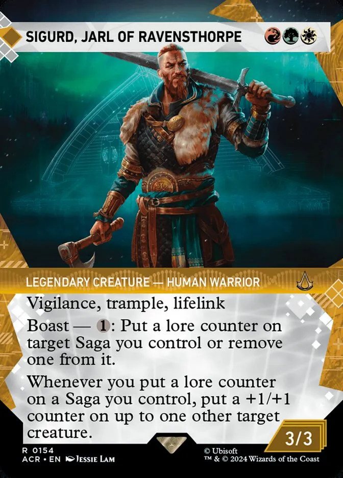2024 Assassin's Creed Sigurd, Jarl of Ravensthorpe rare #154 rare card image