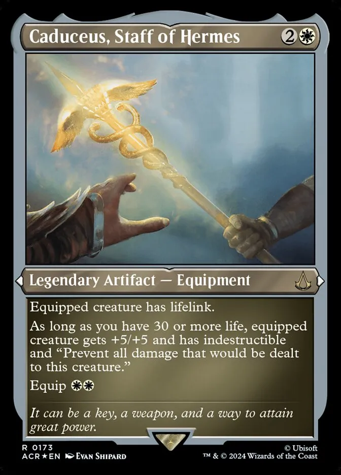2024 Assassin's Creed Caduceus, Staff of Hermes rare #173 rare card image