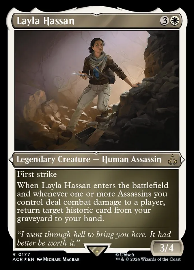 2024 Assassin's Creed Layla Hassan rare #177 rare card image