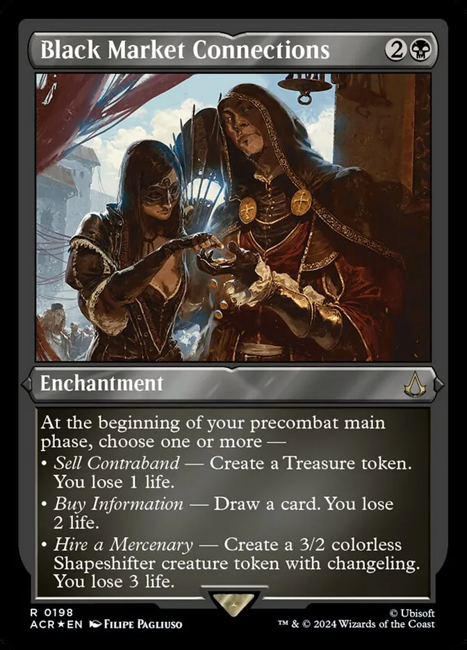 2024 Assassin's Creed Black Market Connections rare #198 rare card image