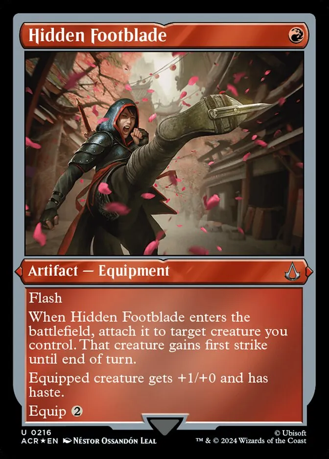 2024 Assassin's Creed Hidden Footblade #216 uncommon card image