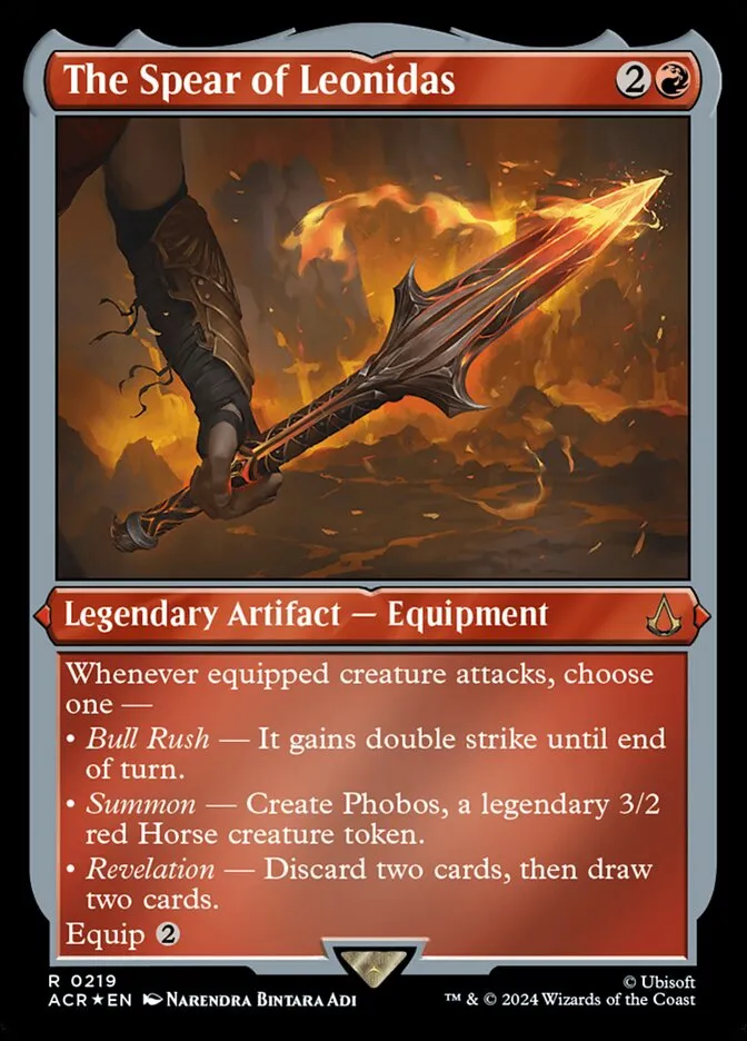 2024 Assassin's Creed The Spear of Leonidas #219 rare card image