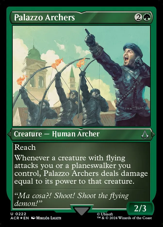 2024 Assassin's Creed Palazzo Archers #222 uncommon card image