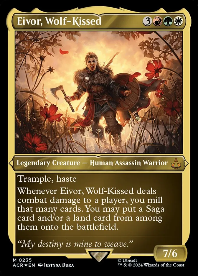 2024 Assassin's Creed Eivor, Wolf-Kissed #235 mythic card image