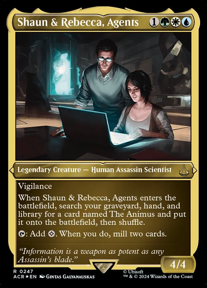 2024 Assassin's Creed Shaun & Rebecca, Agents #247 rare card image