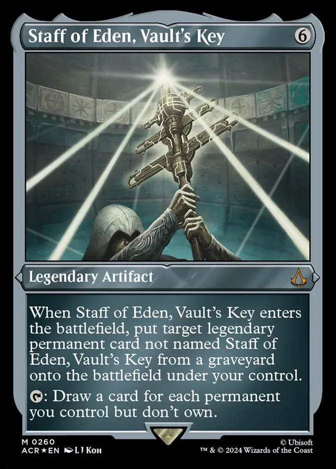 2024 Assassin's Creed Staff of Eden, Vault's Key #260 mythic card image