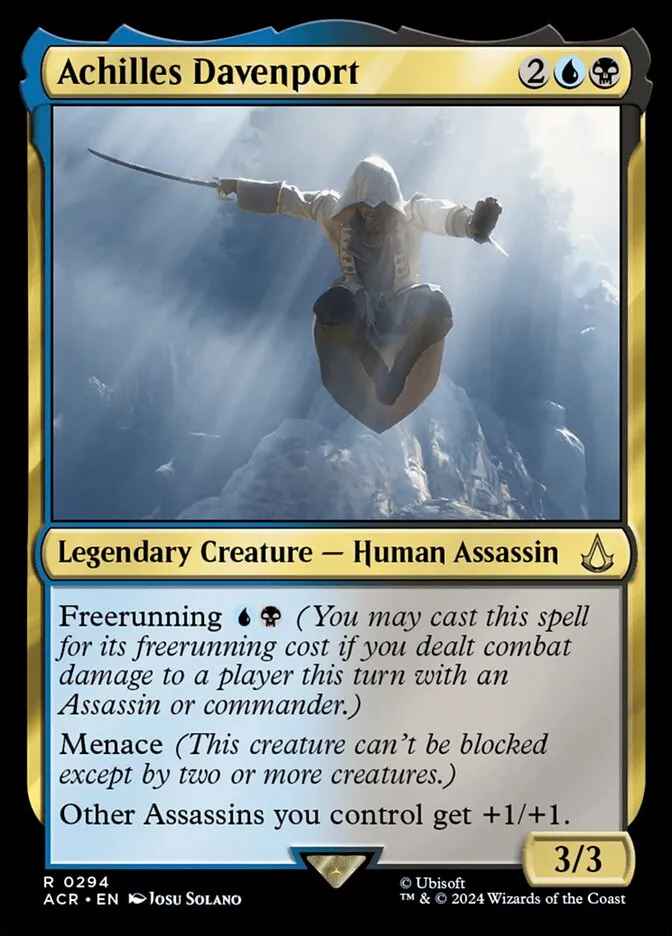 2024 Assassin's Creed Achilles Davenport #294 rare card image