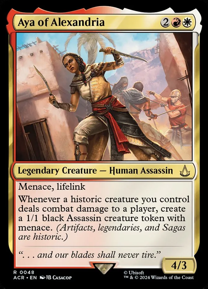 2024 Assassin's Creed Aya of Alexandria rare #48 rare card image