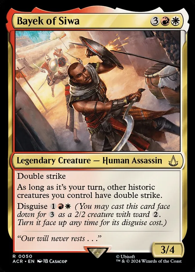 2024 Assassin's Creed Bayek of Siwa rare #50 rare card image