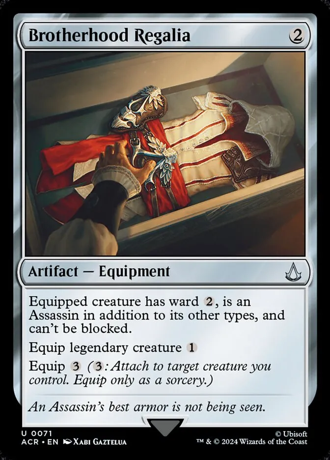 2024 Assassin's Creed Brotherhood Regalia uncommon #71 uncommon card image