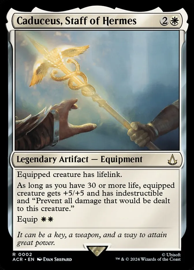 2024 Assassin's Creed Caduceus, Staff of Hermes rare #2 rare card image