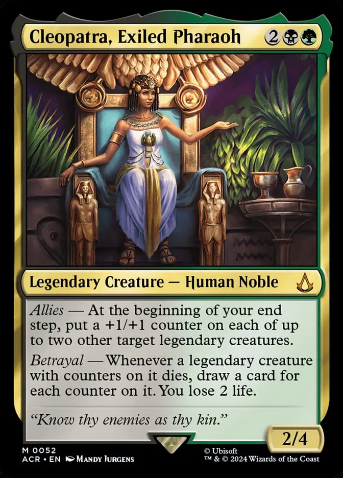 2024 Assassin's Creed Cleopatra, Exiled Pharaoh #52 mythic card image