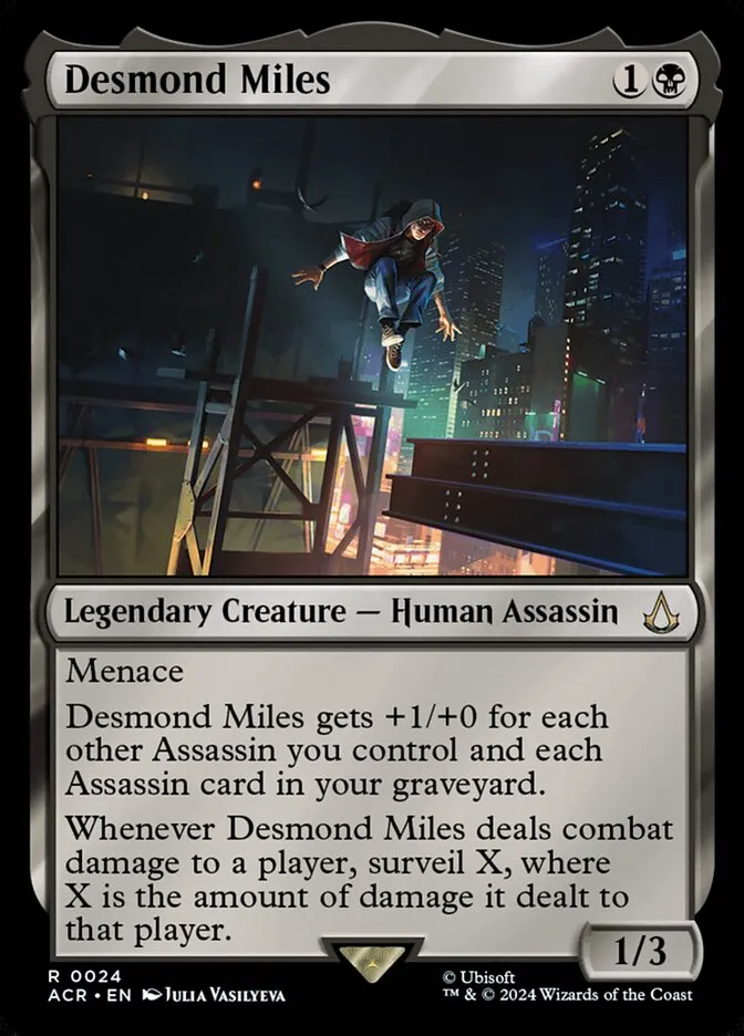 2024 Assassin's Creed Desmond Miles rare #24 rare card image