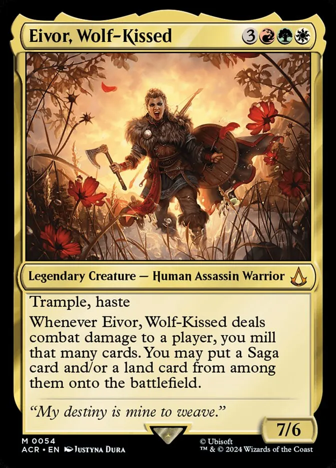 2024 Assassin's Creed Eivor, Wolf-Kissed #54 mythic card image