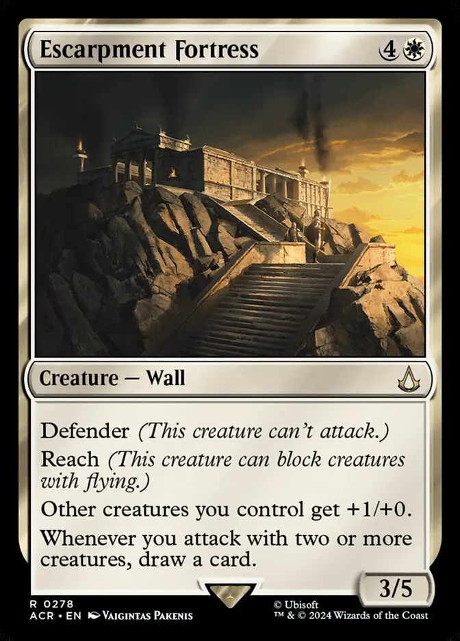 2024 Assassin's Creed Escarpment Fortress #278 rare card image