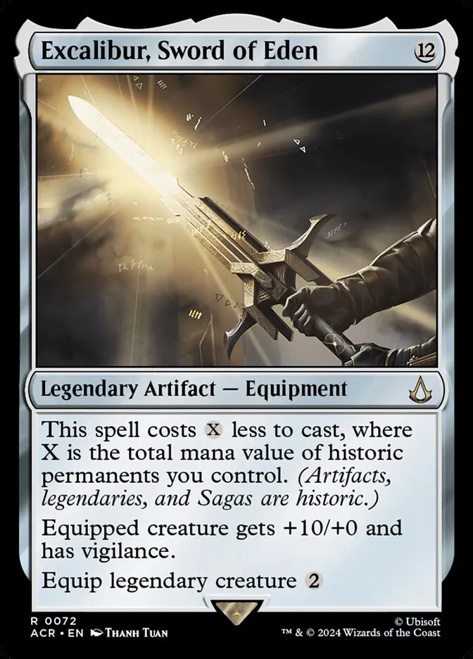 2024 Assassin's Creed Excalibur, Sword of Eden rare #72 rare card image