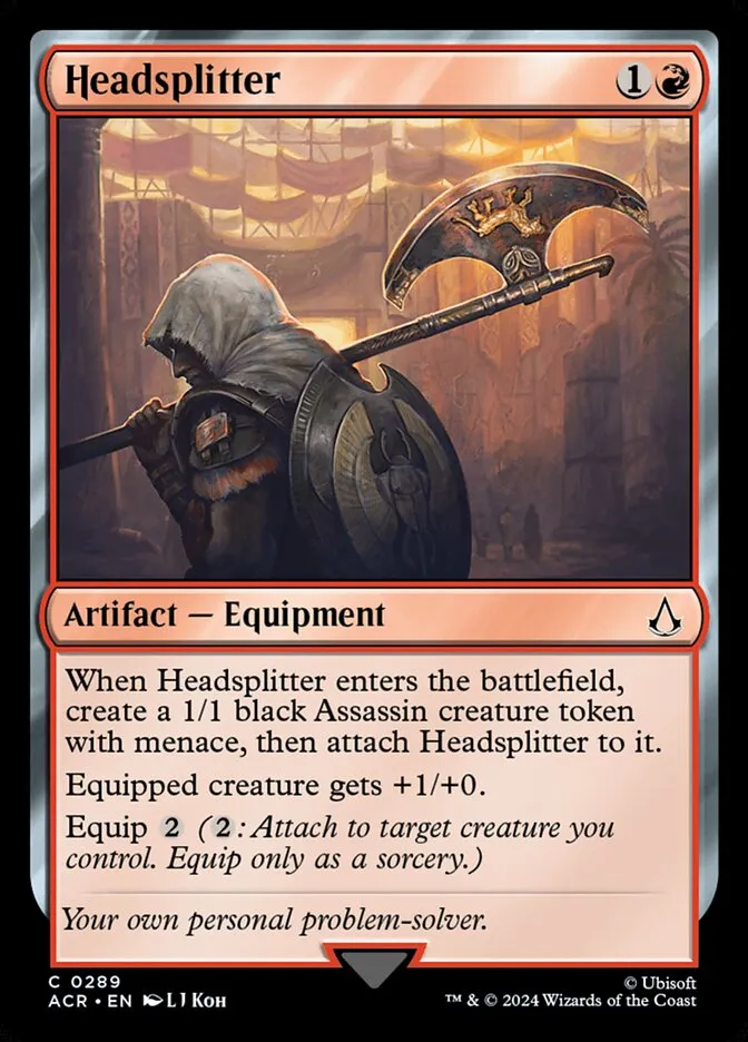 2024 Assassin's Creed Headsplitter common #289 common card image