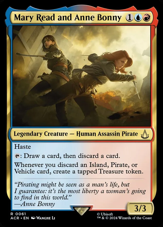 2024 Assassin's Creed Mary Read and Anne Bonny rare #61 rare card image