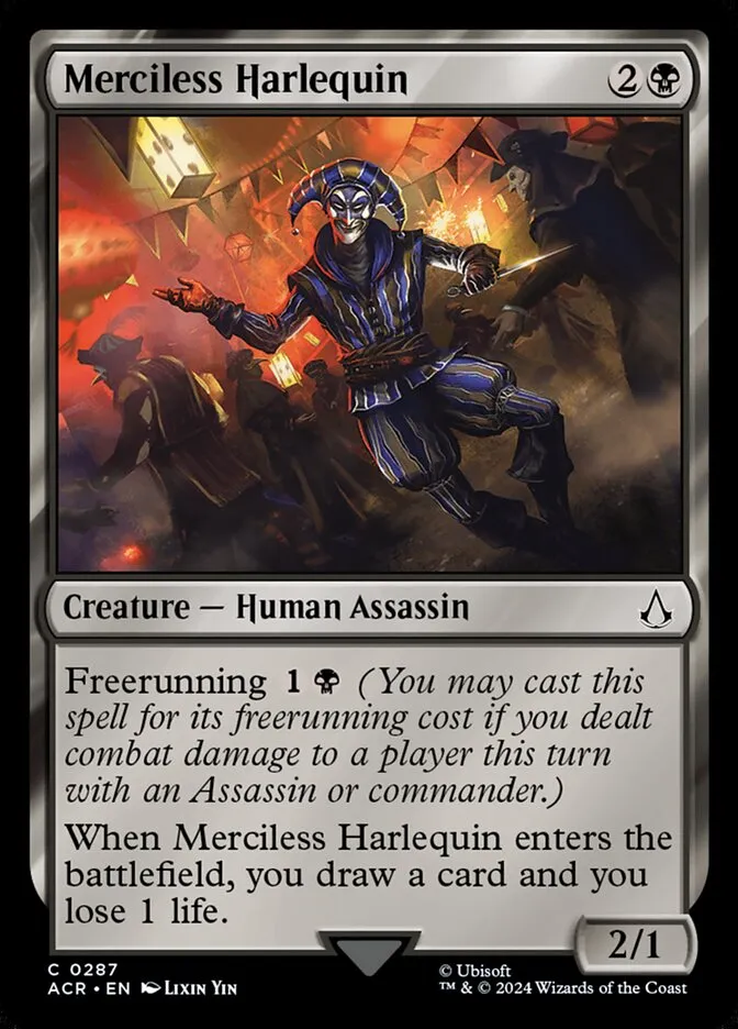 2024 Assassin's Creed Merciless Harlequin common #287 common card image