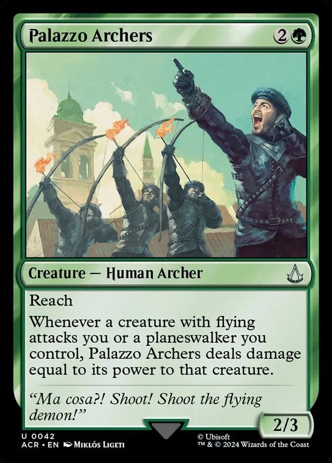 2024 Assassin's Creed Palazzo Archers uncommon #42 uncommon card image