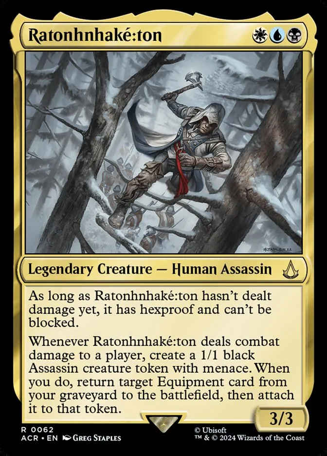 2024 Assassin's Creed Ratonhnhaké꞉ton rare #62 rare card image
