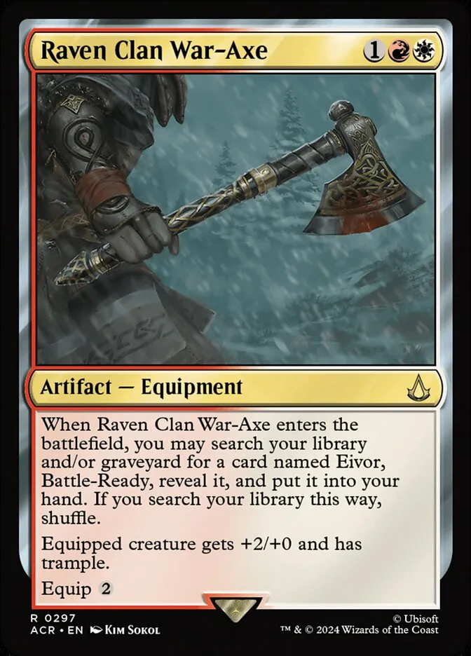 2024 Assassin's Creed Raven Clan War-Axe #297 rare card image