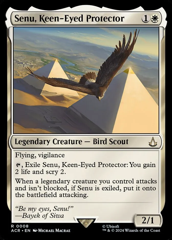 2024 Assassin's Creed Senu, Keen-Eyed Protector rare #8 rare card image
