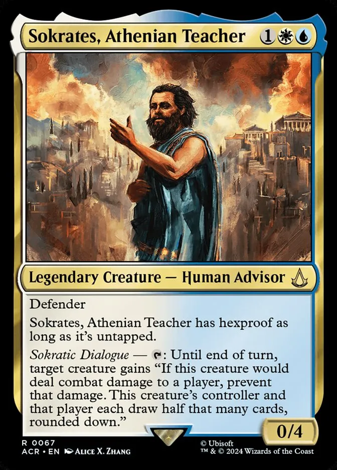 2024 Assassin's Creed Sokrates, Athenian Teacher rare #67 rare card image