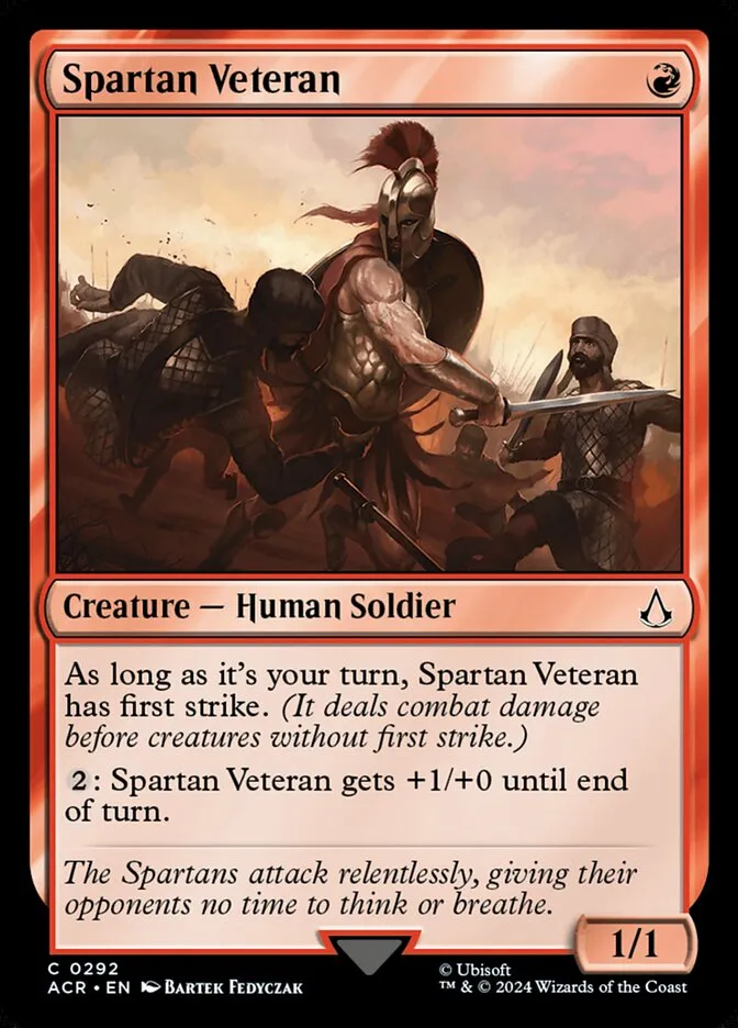 2024 Assassin's Creed Spartan Veteran common #292 common card image