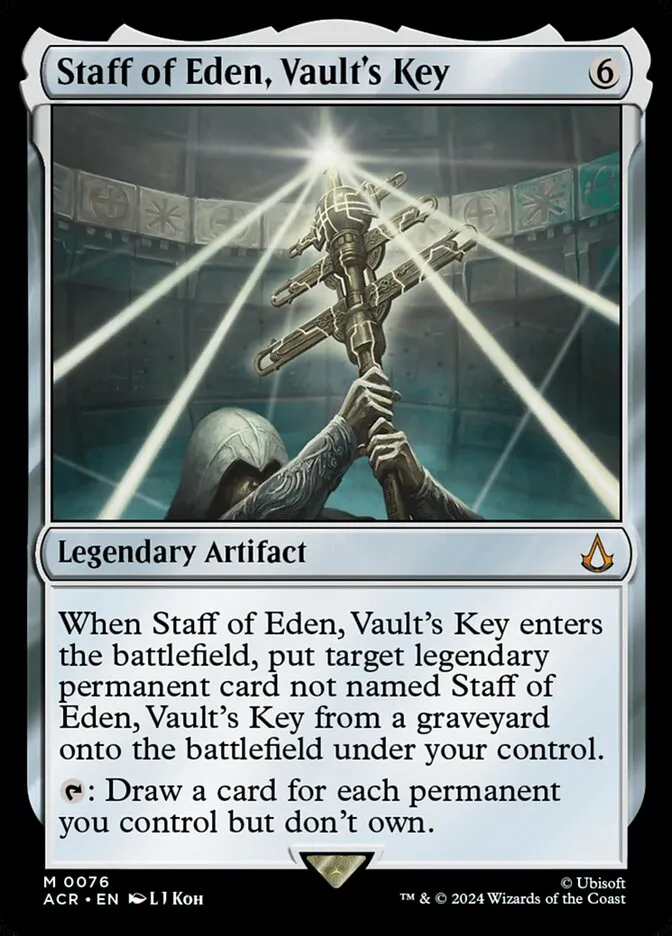 2024 Assassin's Creed Staff of Eden, Vault's Key #76 mythic card image