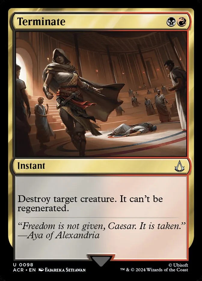2024 Assassin's Creed Terminate uncommon #98 uncommon card image