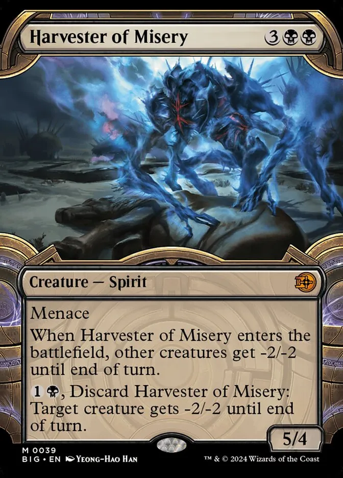 2024 The Big Score Harvester of Misery mythic #39 mythic card image