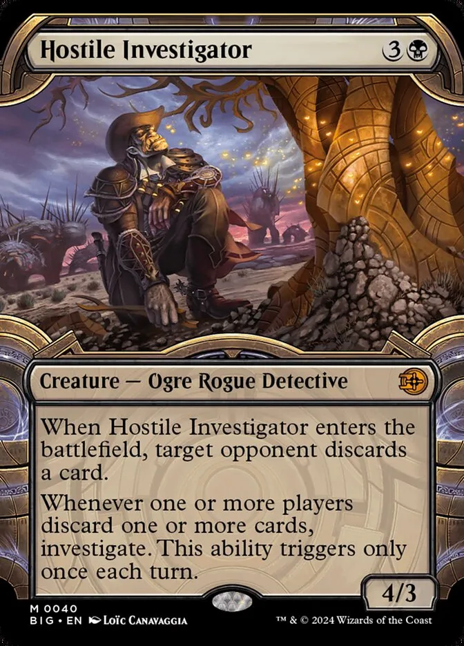 2024 The Big Score Hostile Investigator mythic #40 mythic card image