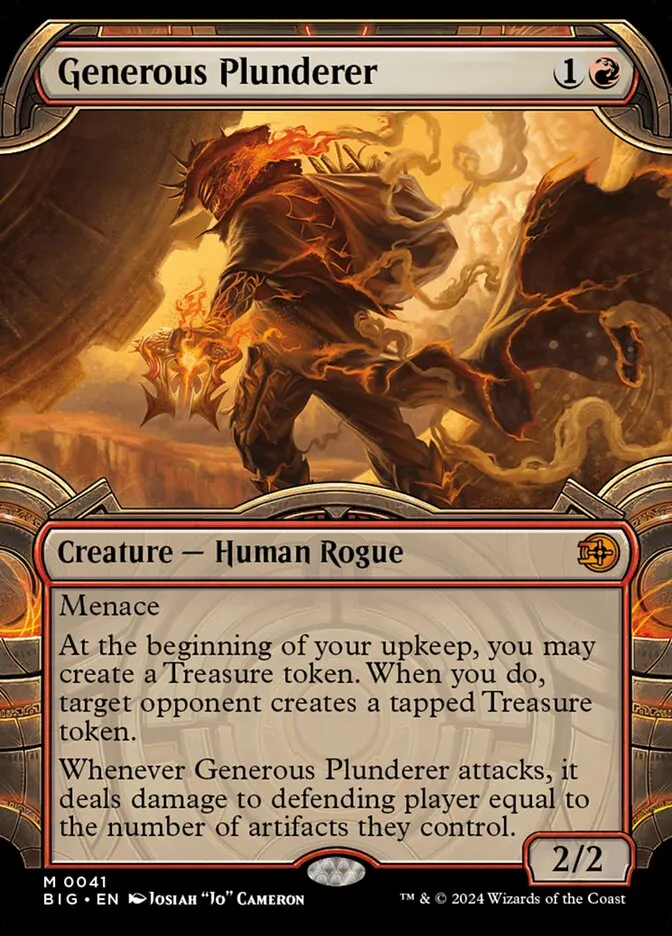 2024 The Big Score Generous Plunderer mythic #41 mythic card image