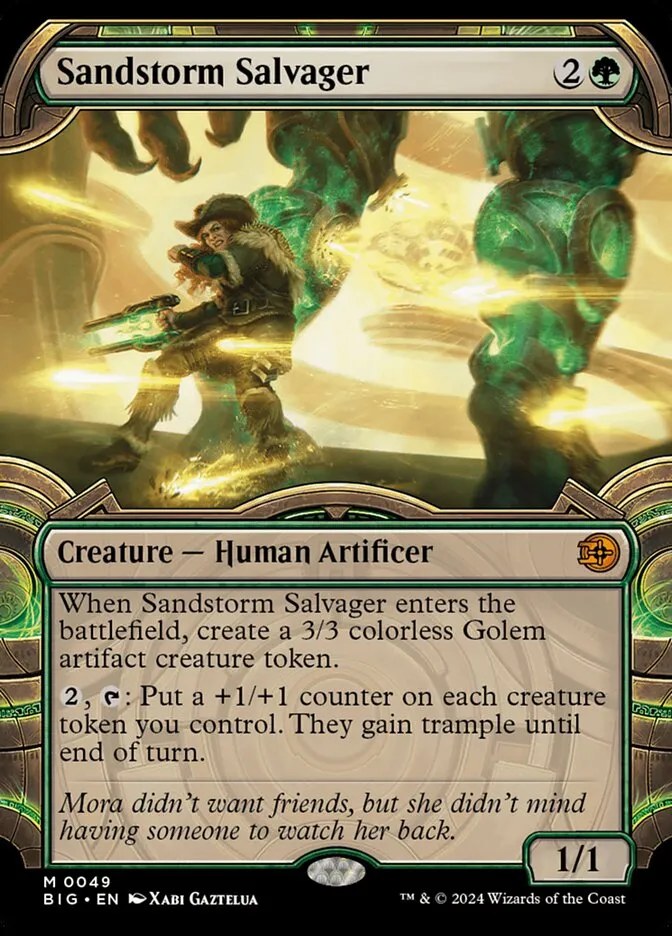 2024 The Big Score Sandstorm Salvager mythic #49 mythic card image