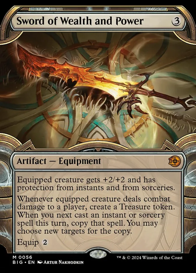 2024 The Big Score Sword of Wealth and Power mythic #56 mythic card image