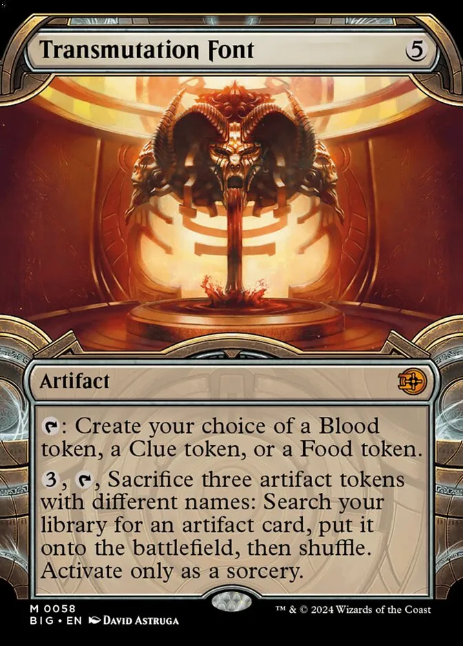 2024 The Big Score Transmutation Font mythic #58 mythic card image