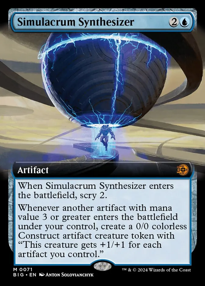 2024 The Big Score Simulacrum Synthesizer #71 mythic card image