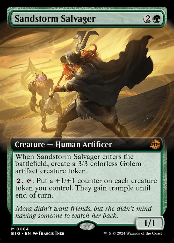 2024 The Big Score Sandstorm Salvager #84 mythic card image