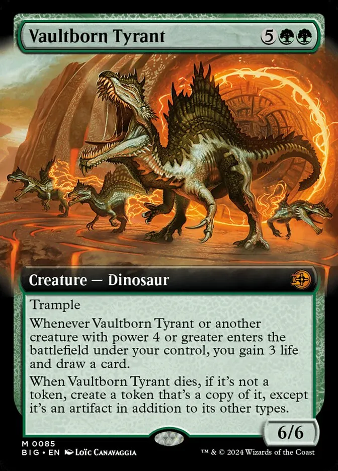 2024 The Big Score Vaultborn Tyrant #85 mythic card image